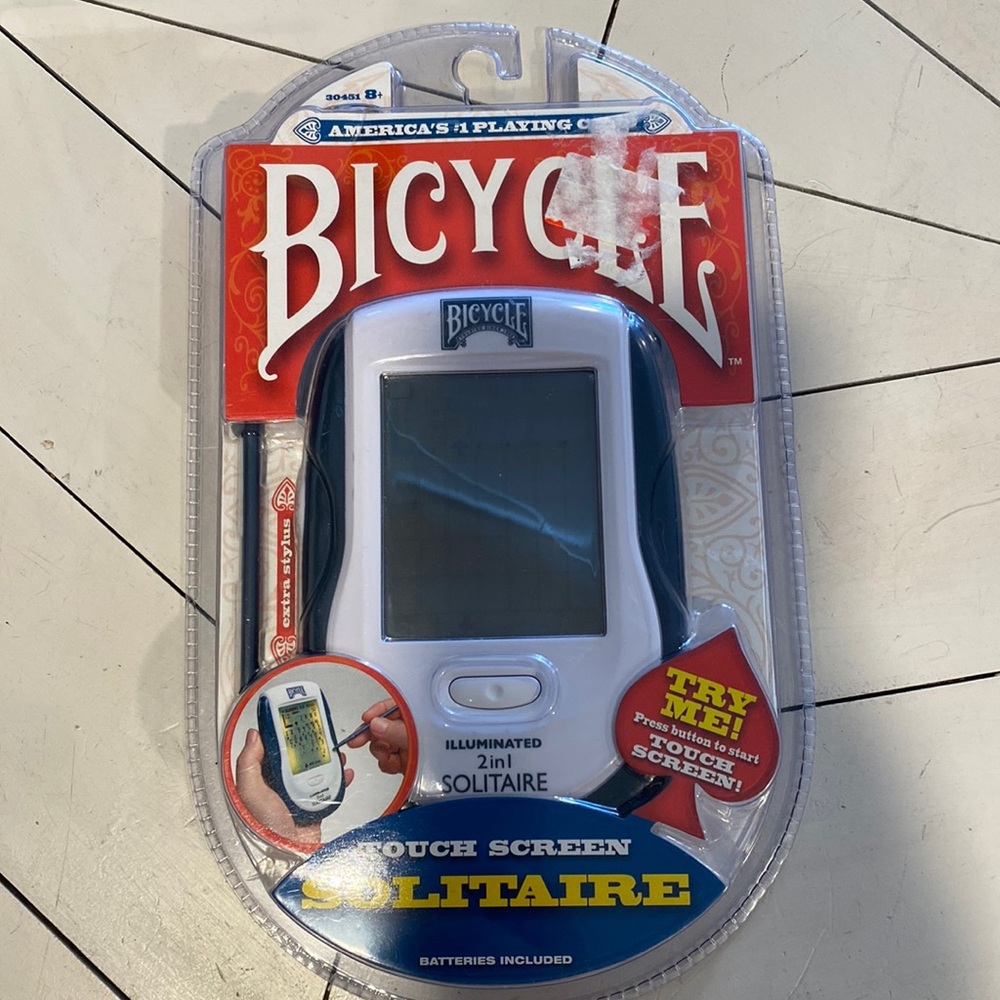 Bicycle game 2 in 1 touch screen solitaire (B5526)